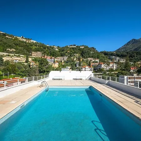 Apartment Le Sun Garavan Piscine Collective Toit Terrasse Centre-ville Clim Menton